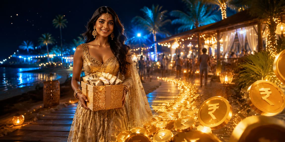 Elegant casino game session in Goa with traditional Indian attire